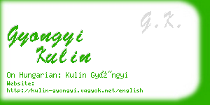 gyongyi kulin business card